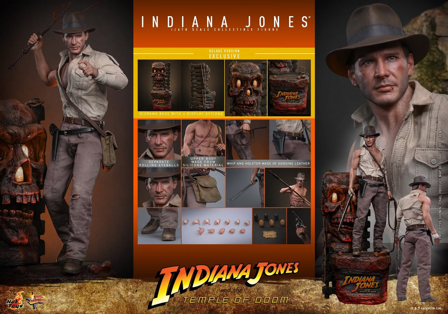 Hot Toys Indiana Jones Temple of Doom Deluxe *Pre-Order
