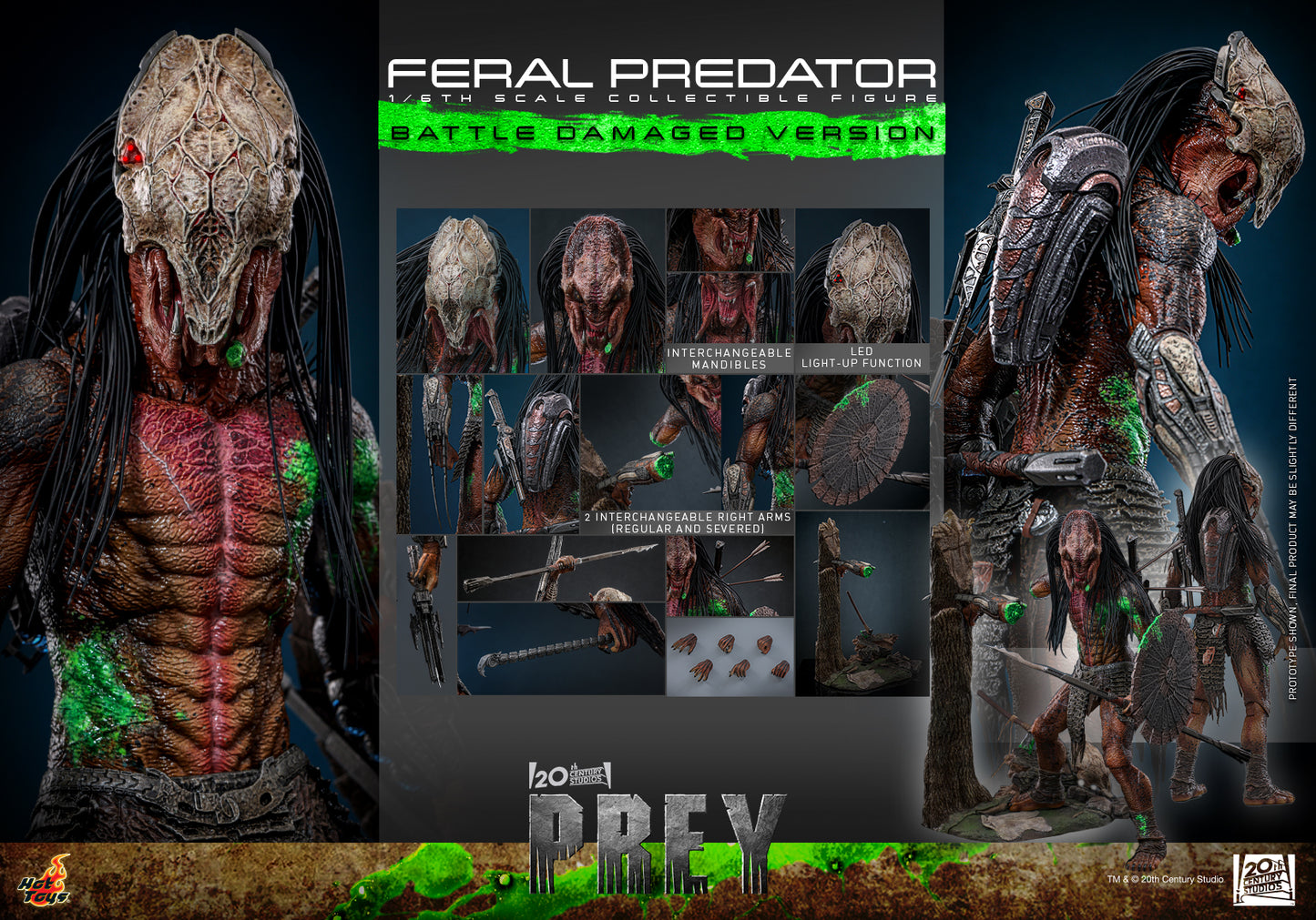 Hot Toys Feral Predator (Battle Damaged Version) *Pre-Order