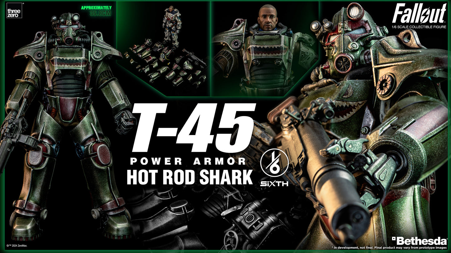 Threezero T-45 Hot Rod Shark Power Armor *Pre-Order - OTRCollectibles