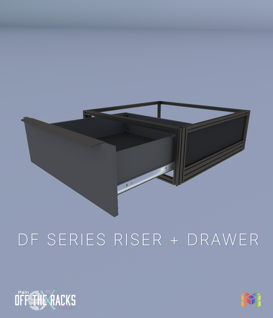 Moducase DF series Riser with Drawer (Black)