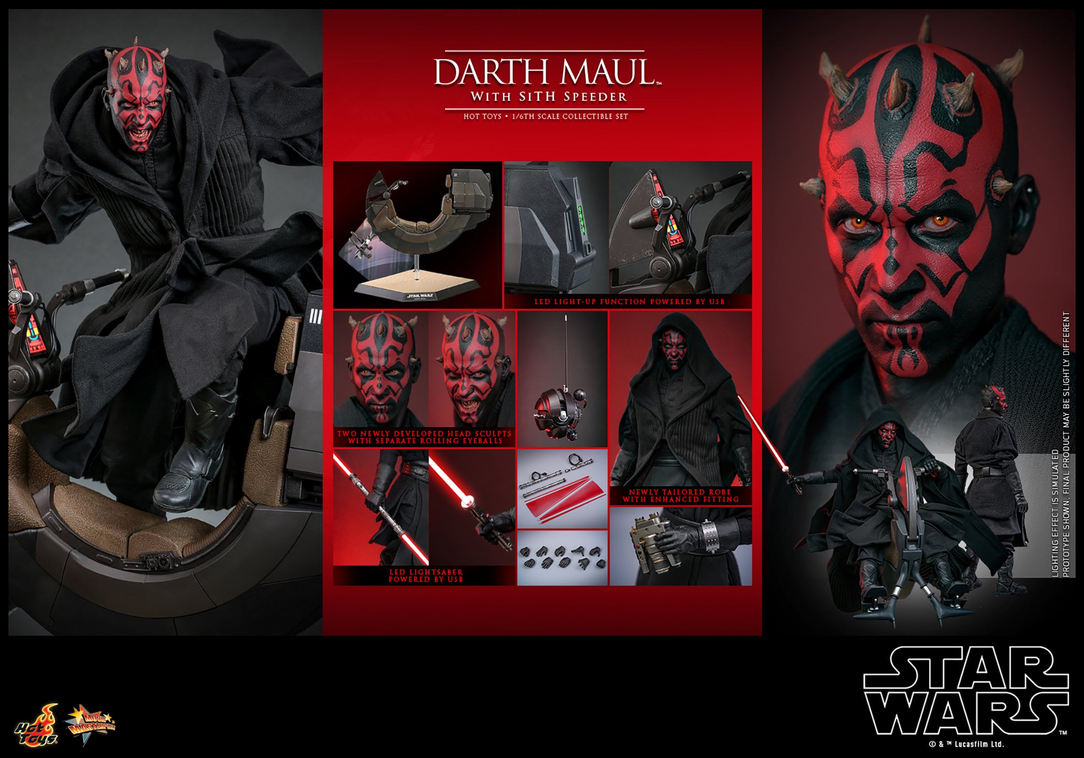 Hot Toys Darth Maul With Sith Speeder *Pre-Order | OTRCollectibles