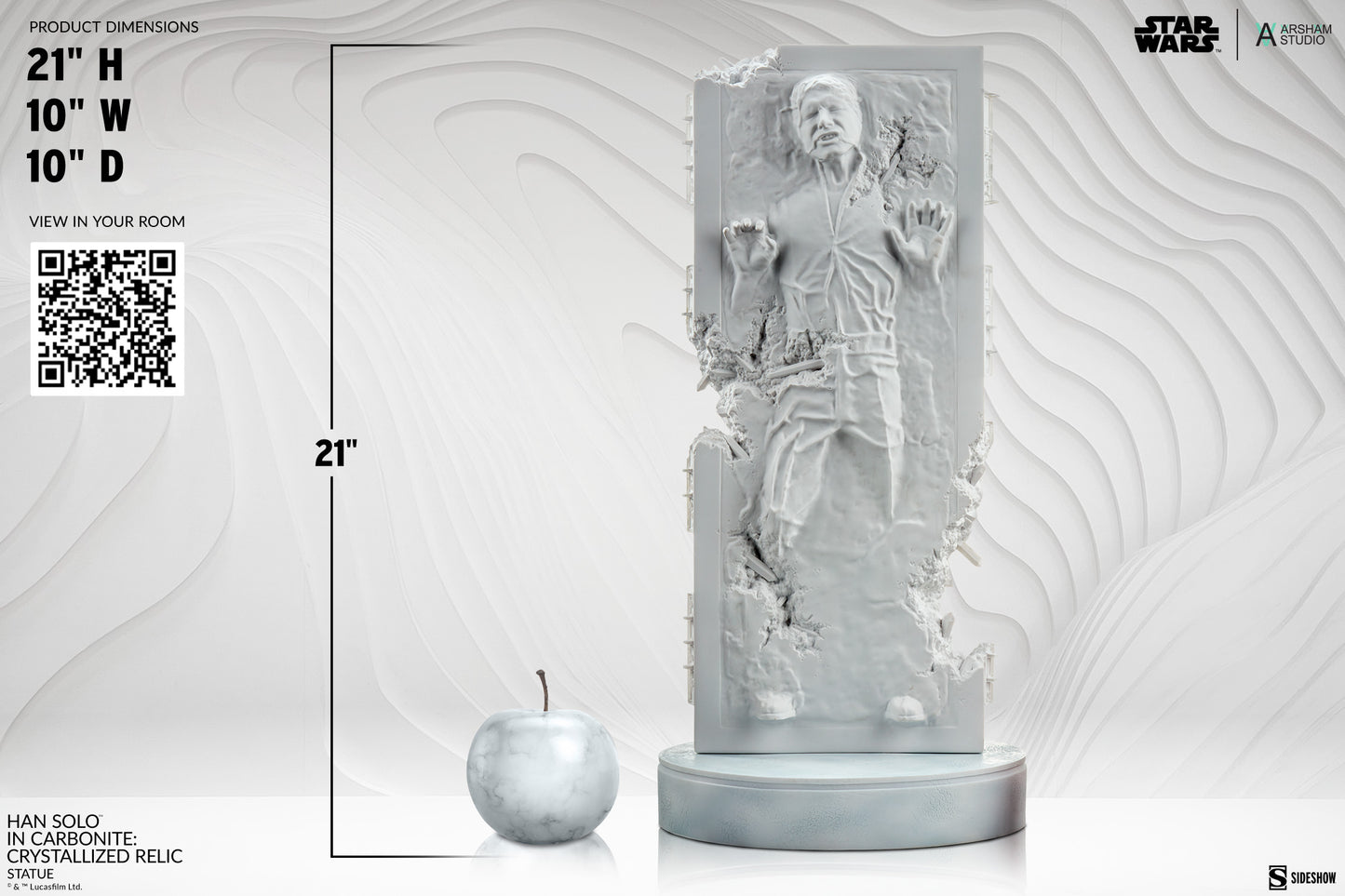 Sideshow Han Solo™ in Carbonite™: Crystallized Relic *Pre-order