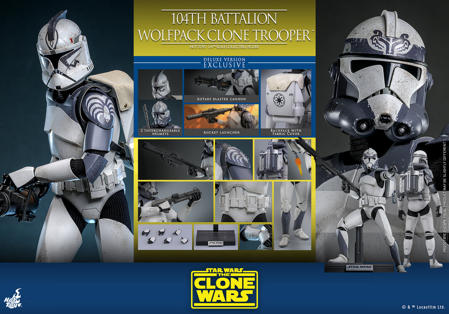 Hot Toys 104th Battalion Wolfpack Clone Trooper™ (Deluxe Version) *Pre-Order