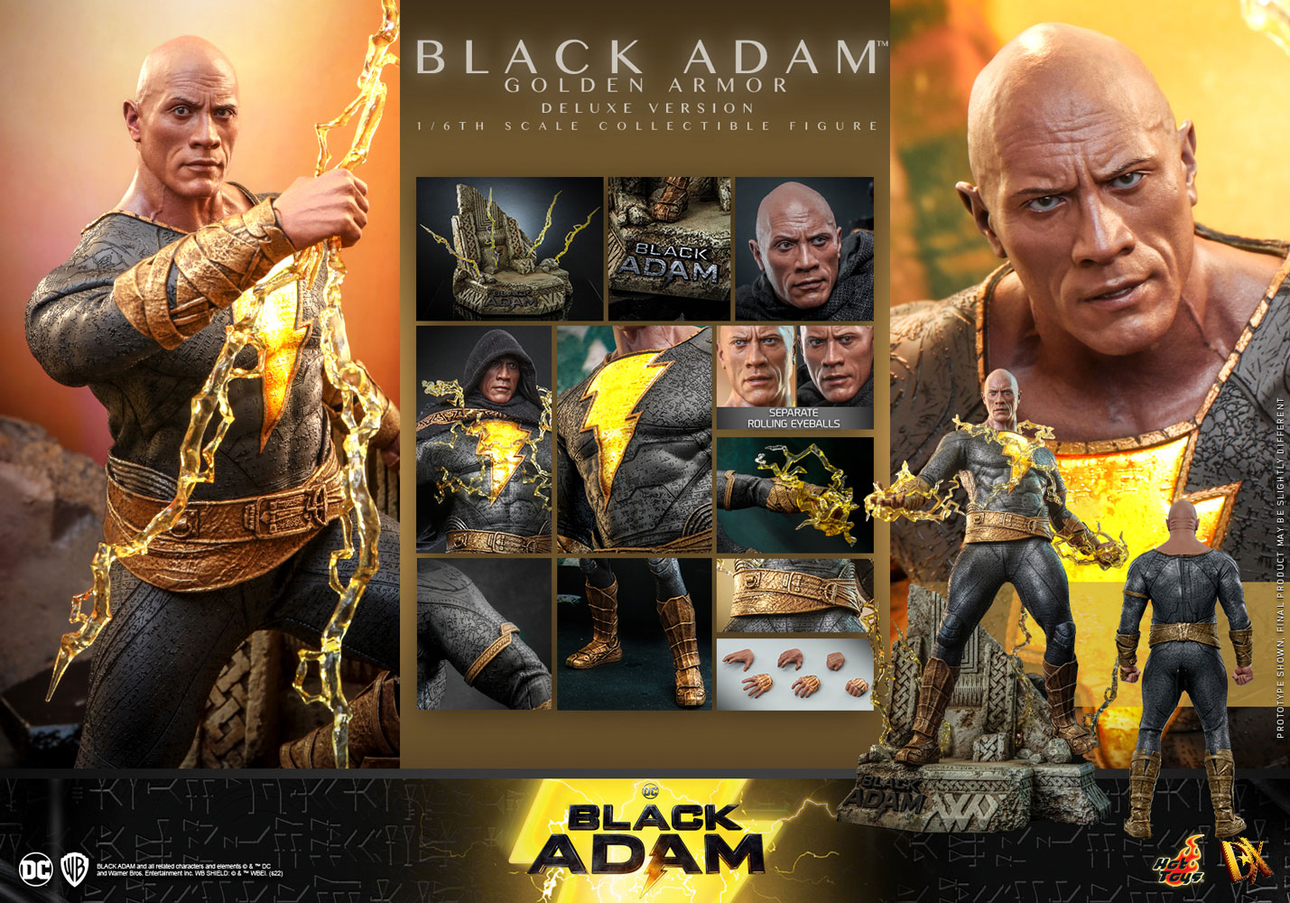 Hot Toys Black Adam (Golden Armor) Deluxe *Pre-order - OTRCollectibles