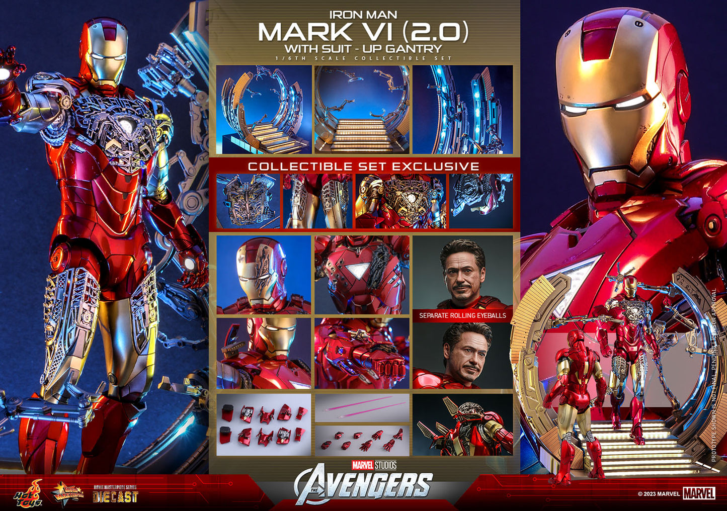 Hot Toys Mark VI (2.0) W/ Suit-Up Gantry *Pre-Order - OTRCollectibles