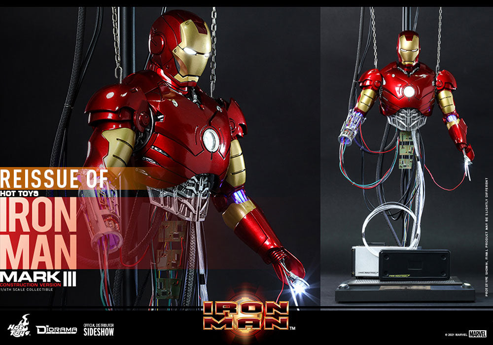 Hot Toys Iron Man Mark III (Construction Version)*Pre-order - OTRCollectibles